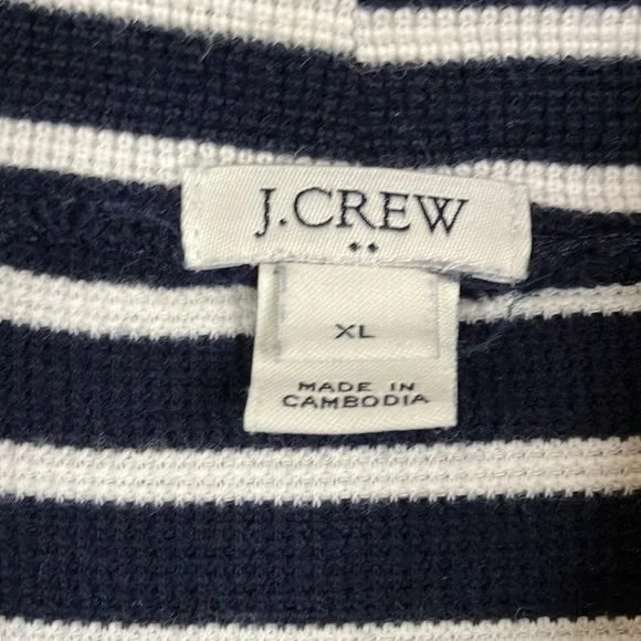 J Crew Factory striped funnel neck top - Picture 4 of 8